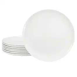 Gibson - Elite Peninsula 8 Piece 10.75 Inch Bone China Dinner Plate Set - White