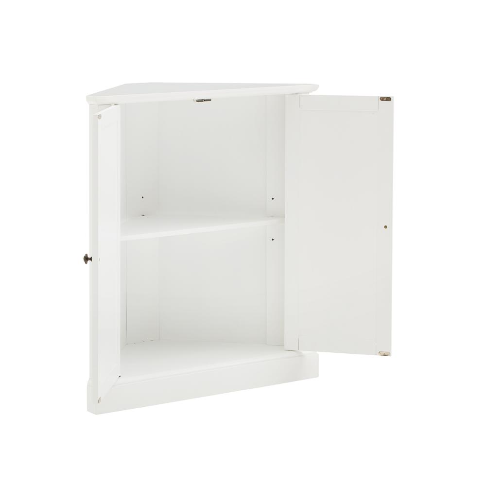 Back. Crosley Furniture - Shoreline Stackable Corner Kitchen Storage Pantry - White.