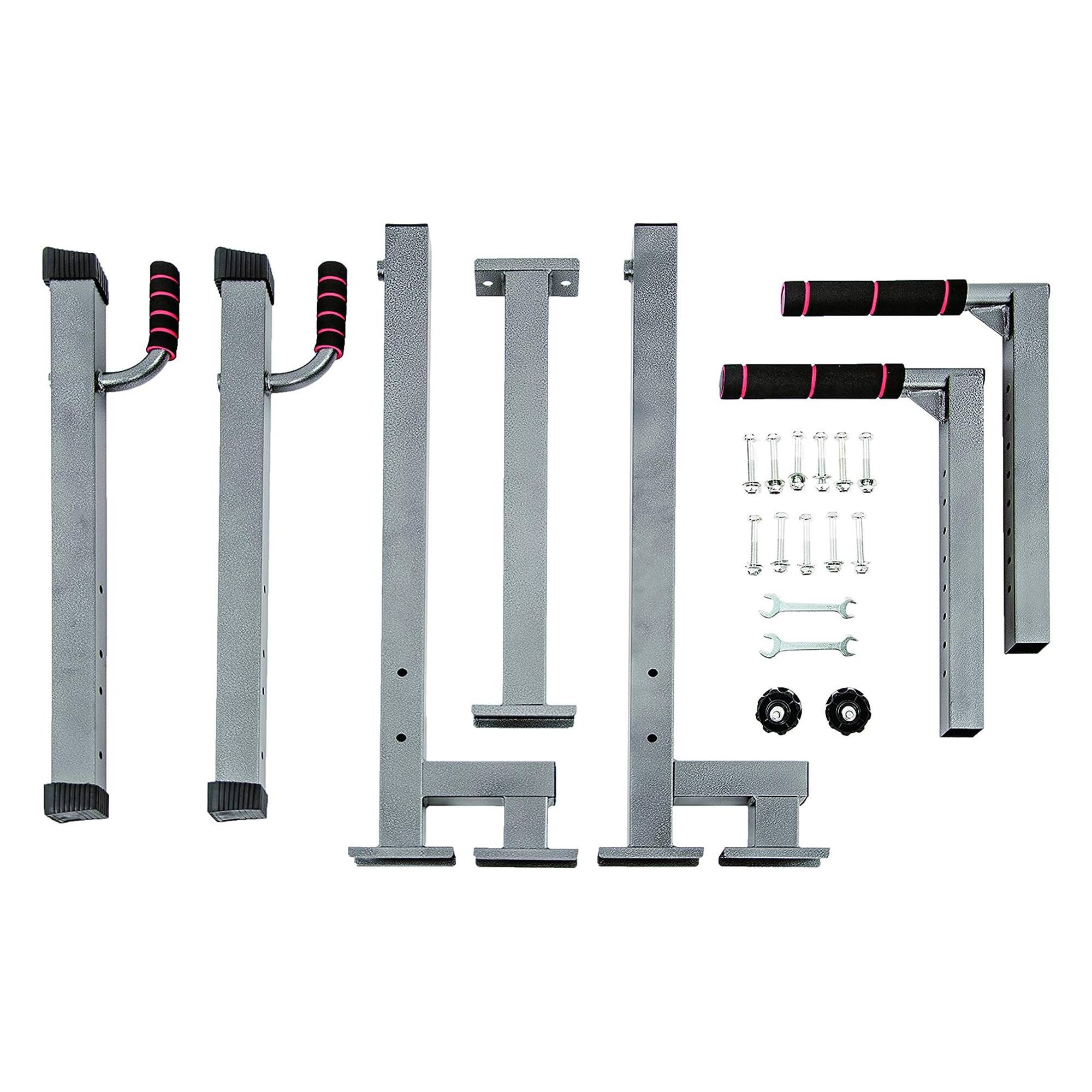 Alt View 8. BalanceFrom Fitness - BalanceFrom Multi Function Home Gym Exercise Dip Stand, 500lb Capacity, Gray - Gray.