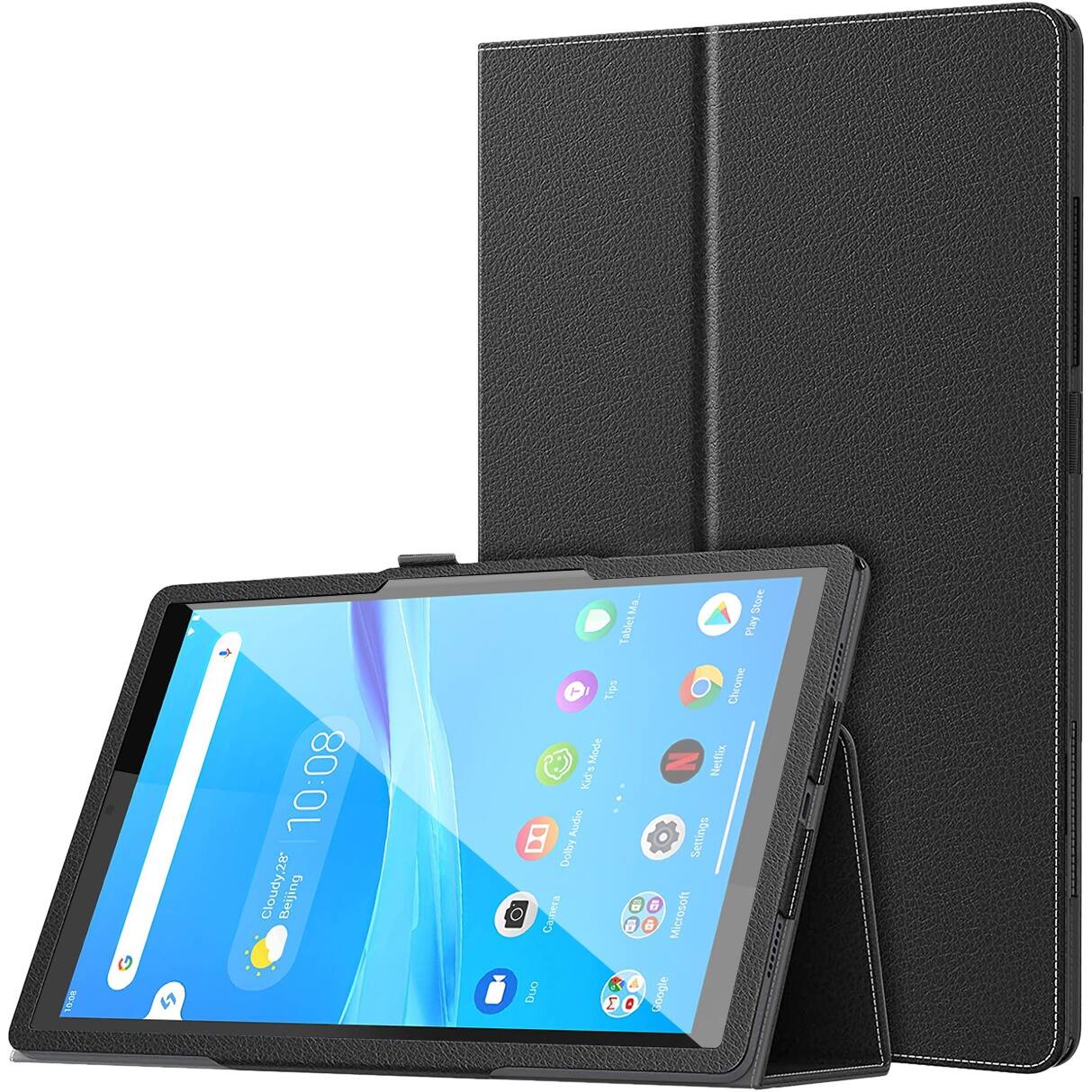 Alt View 11. SaharaCase - Bi-Fold Folio Case for Lenovo Tab M7 (3rd Gen) - Black.