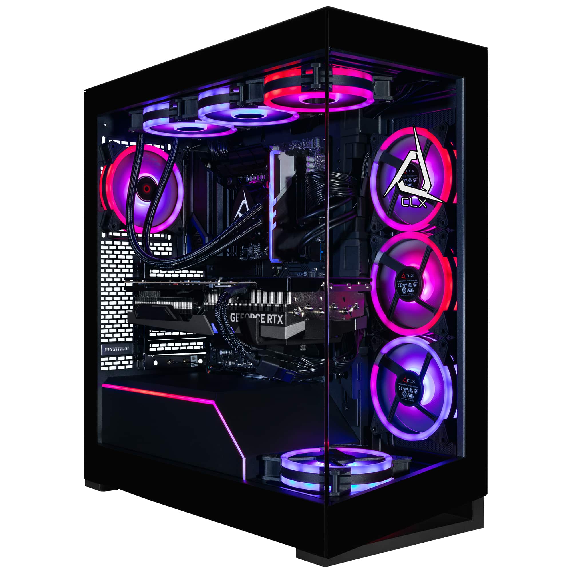 CLX - Horus Gaming Computer - Intel Core Ultra 9 285K - 48GB DDR5 - GeForce RTX 5080 16GB - 2TB NVMe M.2 SSD - AI-Accelerated - Black