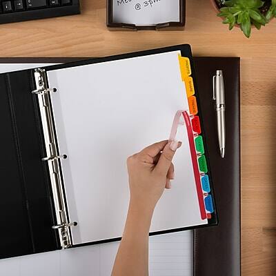 Alt View 7. Avery - Index Maker Paper Dividers with Print & Apply Label Sheets, 8 Tabs, 5 Sets/Pack - Multicolor.