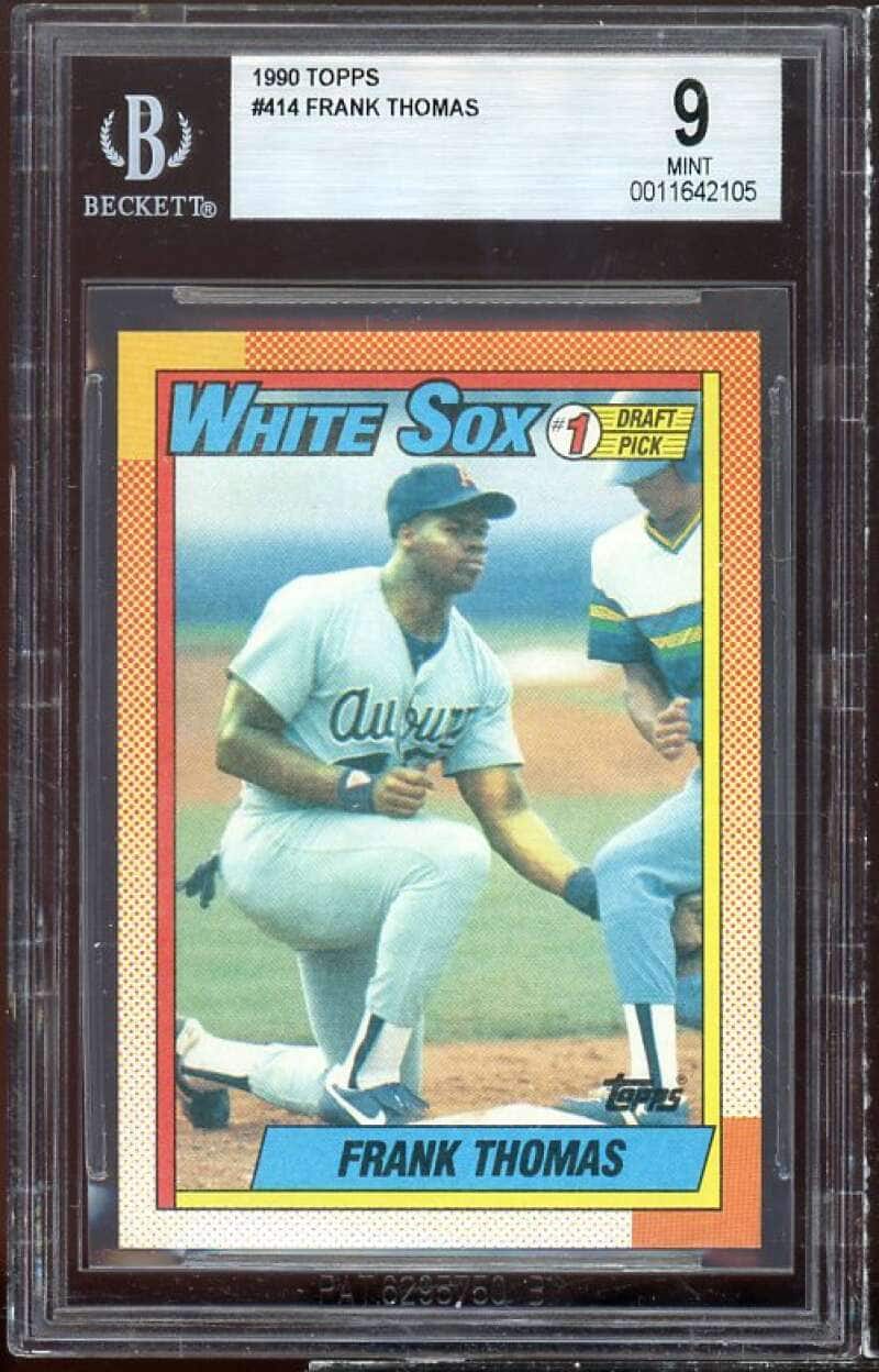 Frank Thomas Rookie Card 1990 Topps #414 BGS 9