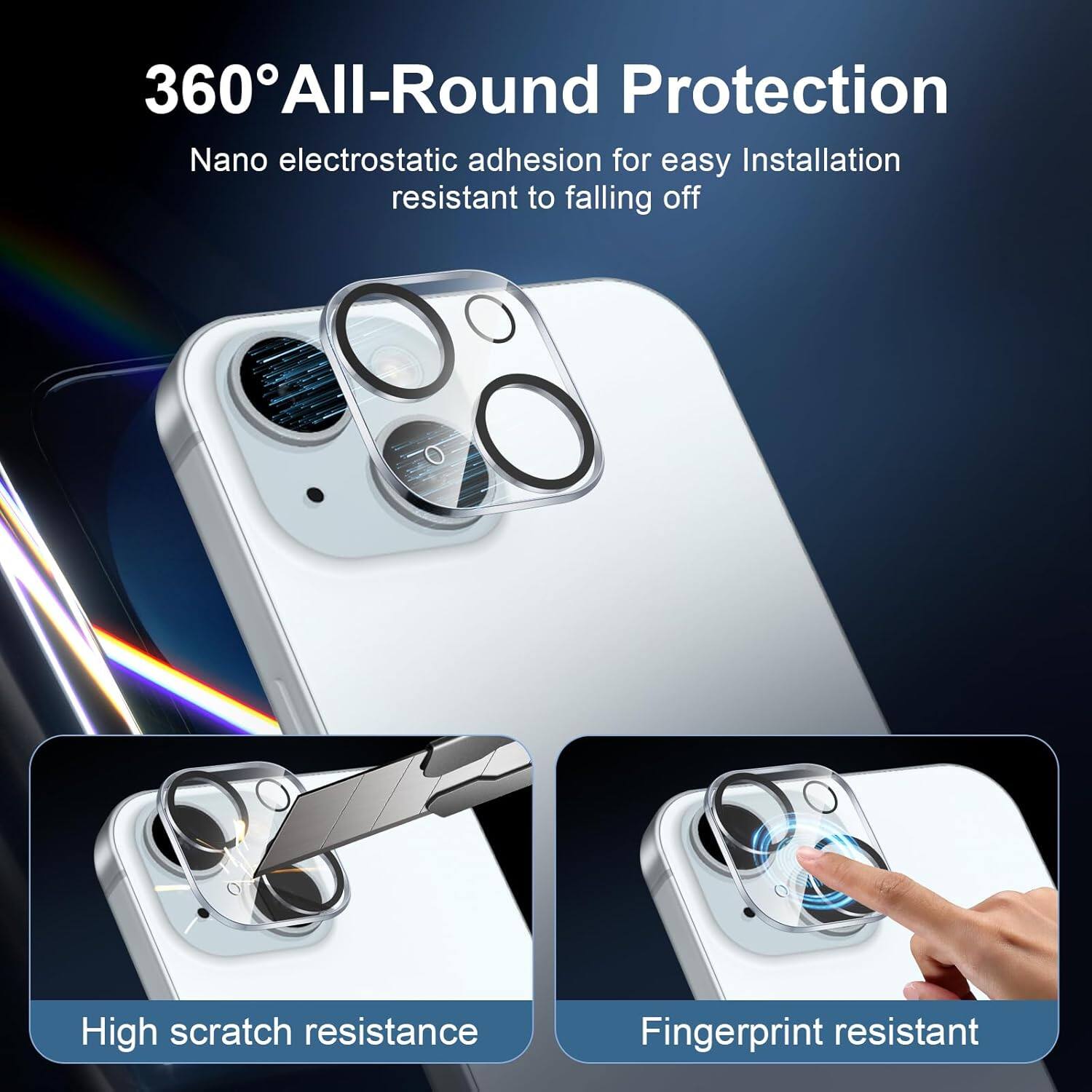 360° All-Round Protection  
Nano electrostatic adhesion for easy Installation resistant to falling off  

High scratch resistance  
Fingerprint resistant