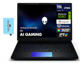 Alienware - 16 Area-51 AA16250 Laptop 16.0 WQXGA (Intel Ultra 9- 275HX, 64GB DDR5, Win 11 Pro) w/USB Hub - Liquid Teal
