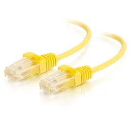 C2G - 757120011743 10-feet CAT6 Slim Ethernet Network Patch Cable - Snagless - Unshielded (UTP) - 1 x RJ-45 Male to 1 - Yellow