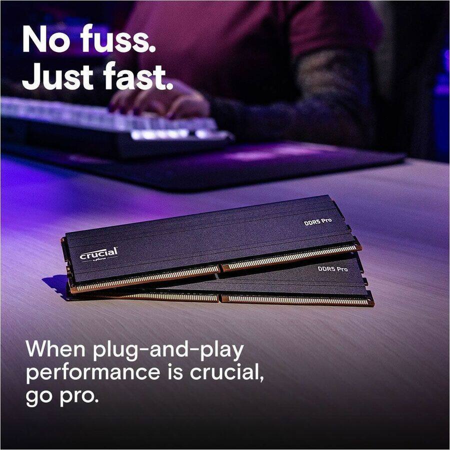 No fuss. Just fast.

When plug-and-play performance is crucial, go pro.

Crucial DDR5 Pro