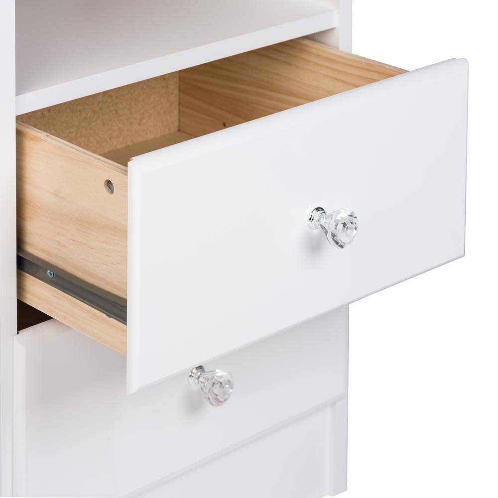 Alt View 1. Prepac - Astrid 4-Drawer Dresser, Crystal White - White.