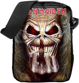 PopMarket - Iron Maiden - Rocksax - Iron Maiden - Middle Finger Logo - Crossbody Bag with Stash Pockets (Black) - Multicolor