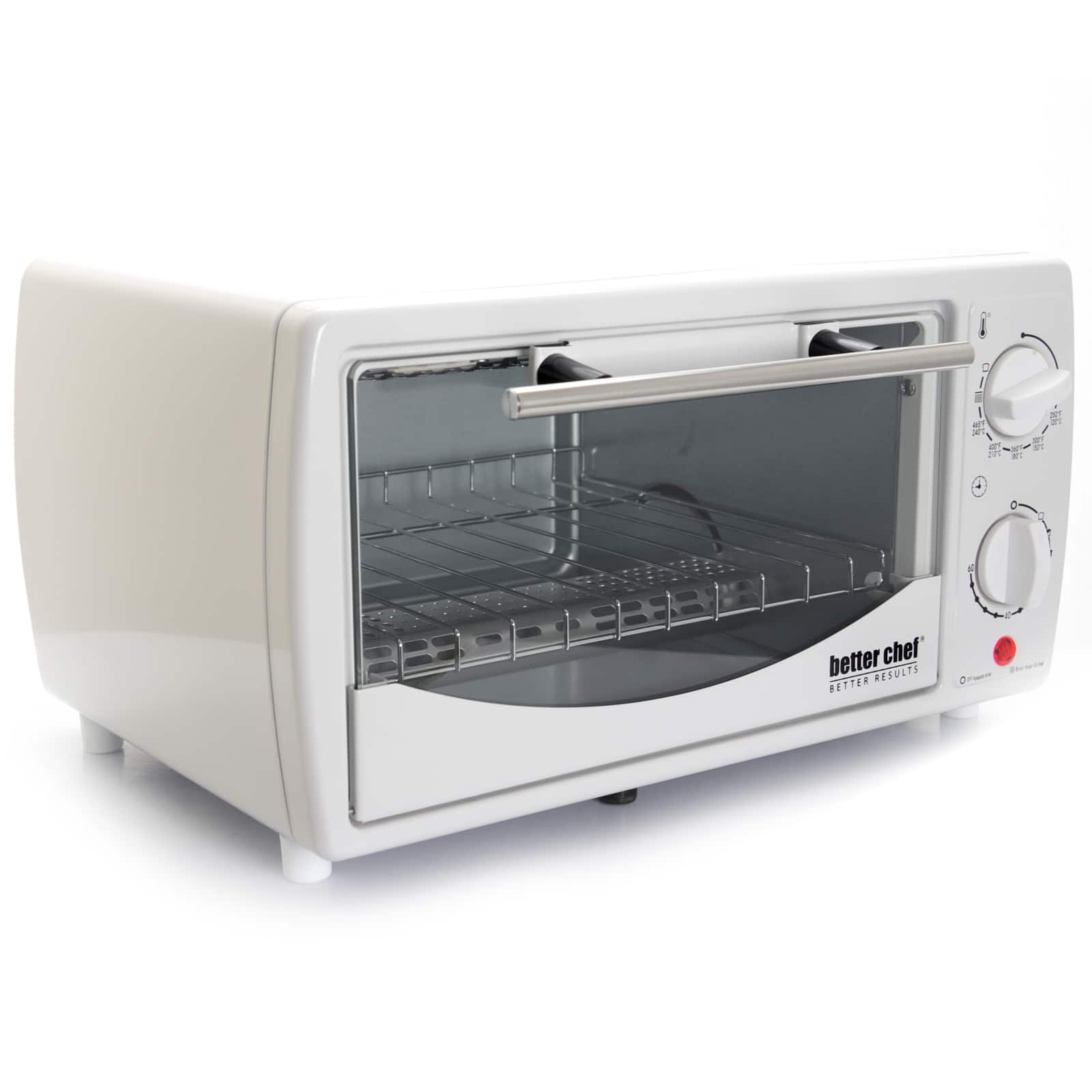 Better Chef - 9 Liter Toaster Oven Broiler-White - Silver