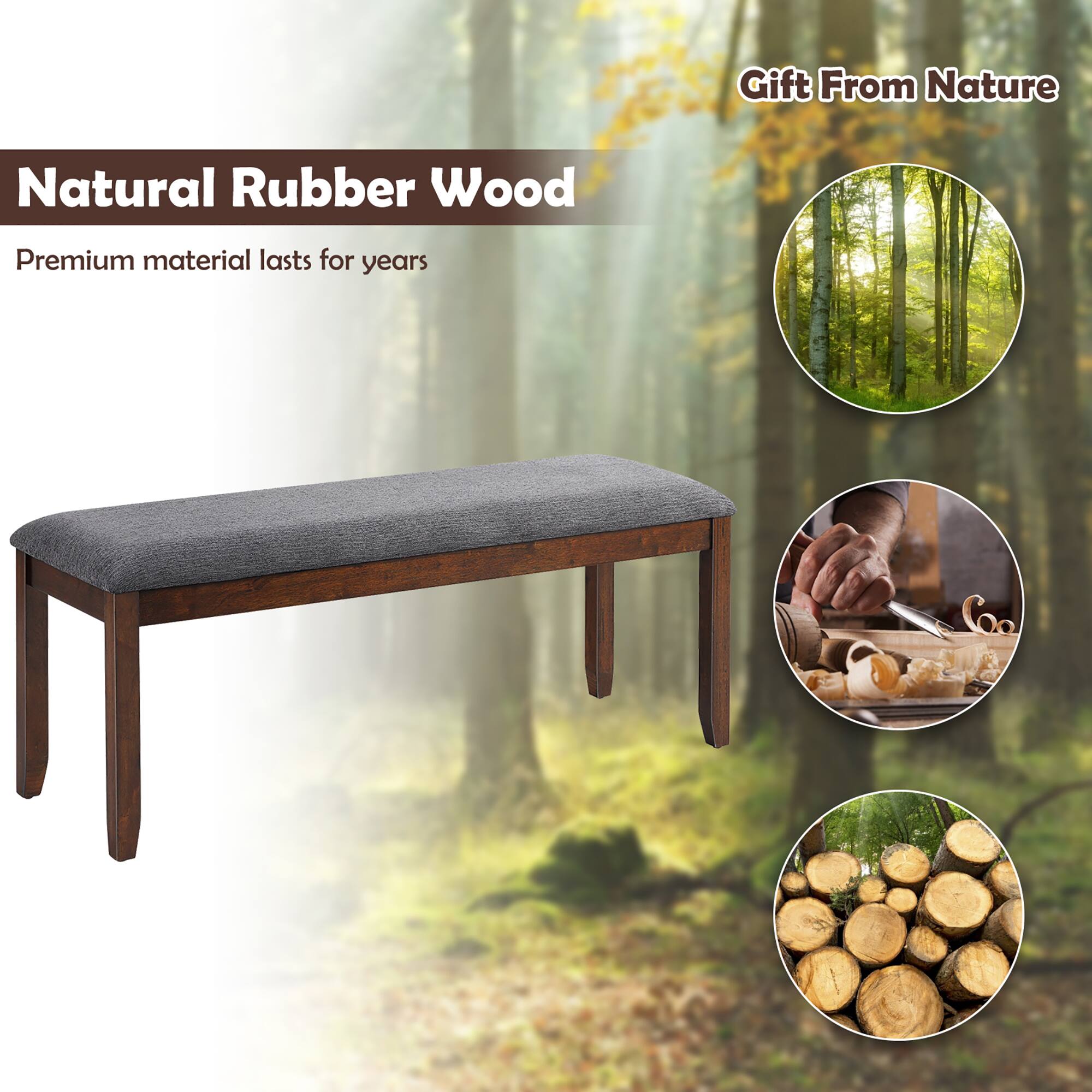 Gift From Nature Natural Rubber Wood Premium material lasts for years
