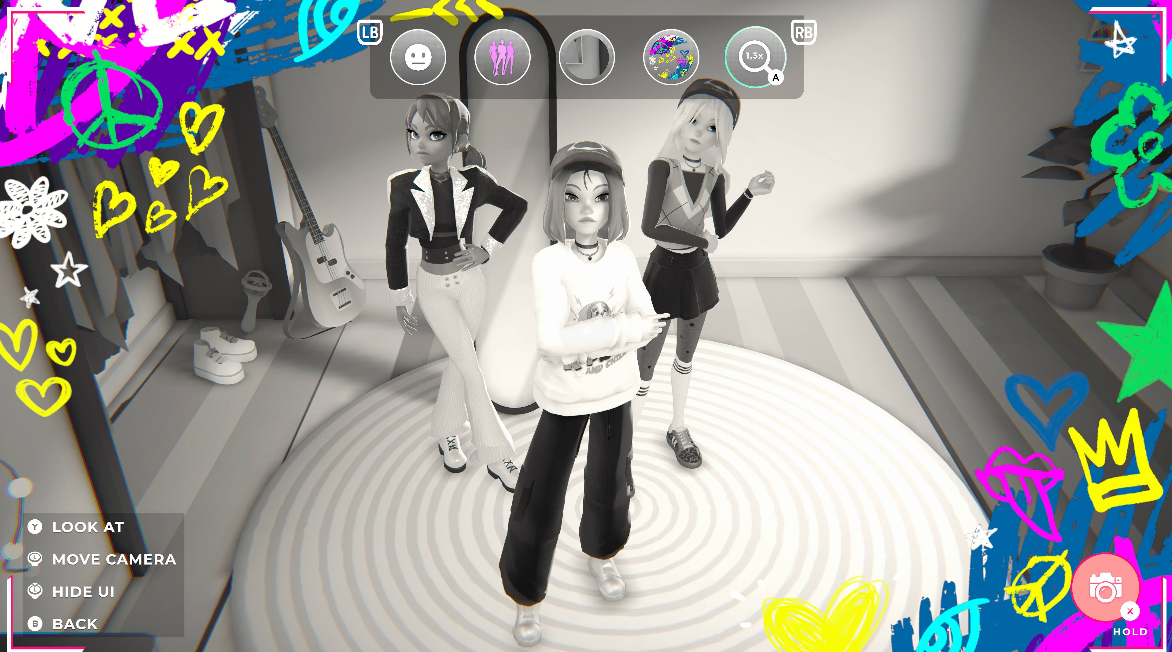 X XX 19 LB L P D B B B Y LOOK AT MOVE CAMERA HIDE UI a BACK X MY 1.3x A RB TW x BT HOLD