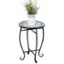 Alt View 5. Costway - Outdoor Indoor Accent Table,Mosaic Patio Table, Plant Stand Cobalt Blue Color Scheme Garden Steel - multicolor.