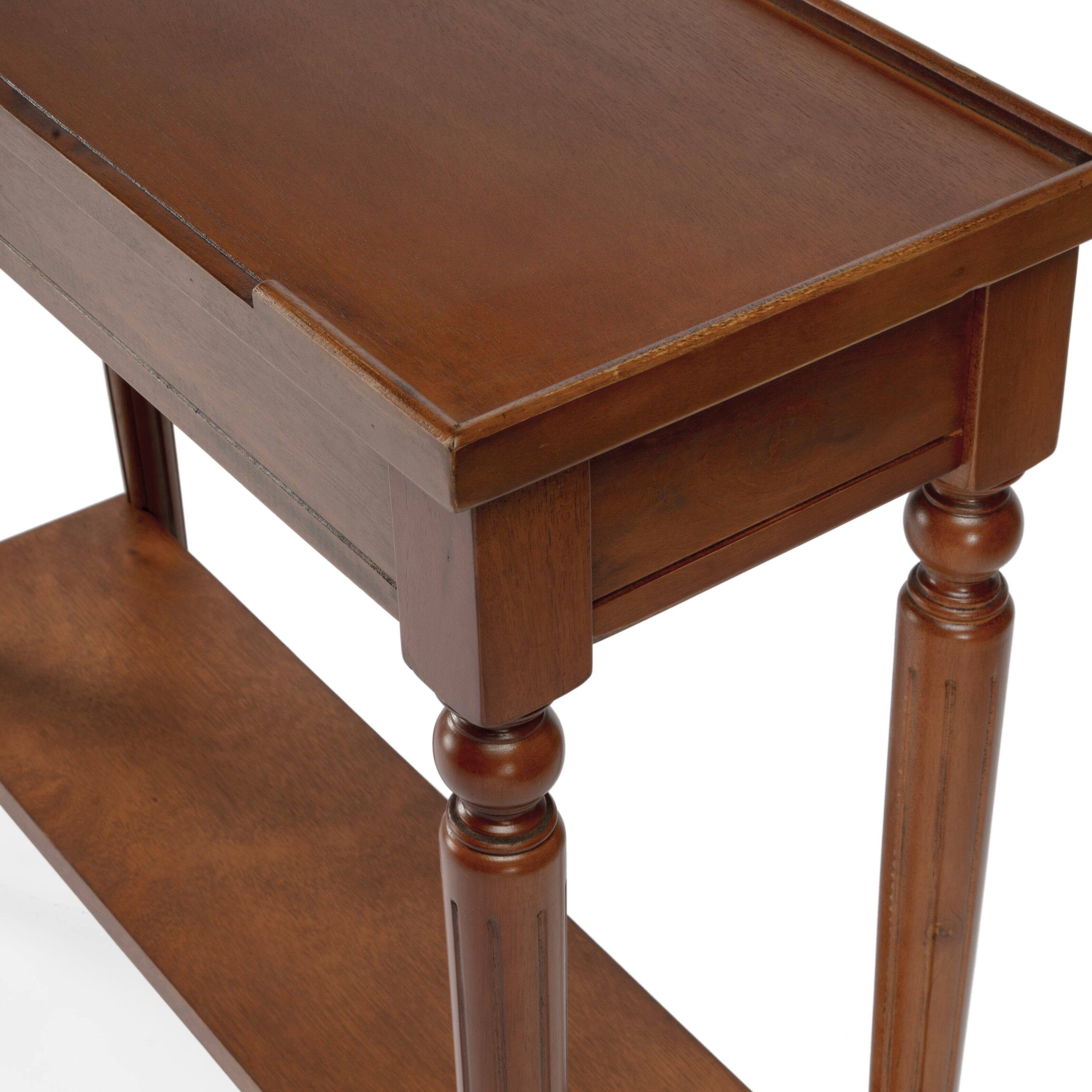 Alt View 1. Butler Specialty - Aubrey 29 in. W Rectangular Console Table with Lower Open Shelf - Medium Brown.
