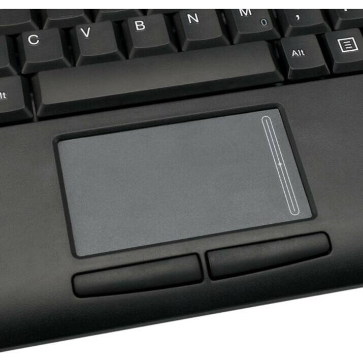 Alt View 1. Adesso - Adesso Wireless Mini Touchpad Keyboard - Wireless Connectivity - RF - 30 ft - 2.40 GHz - USB Interface - 87 Key(s) - Pow - Black.