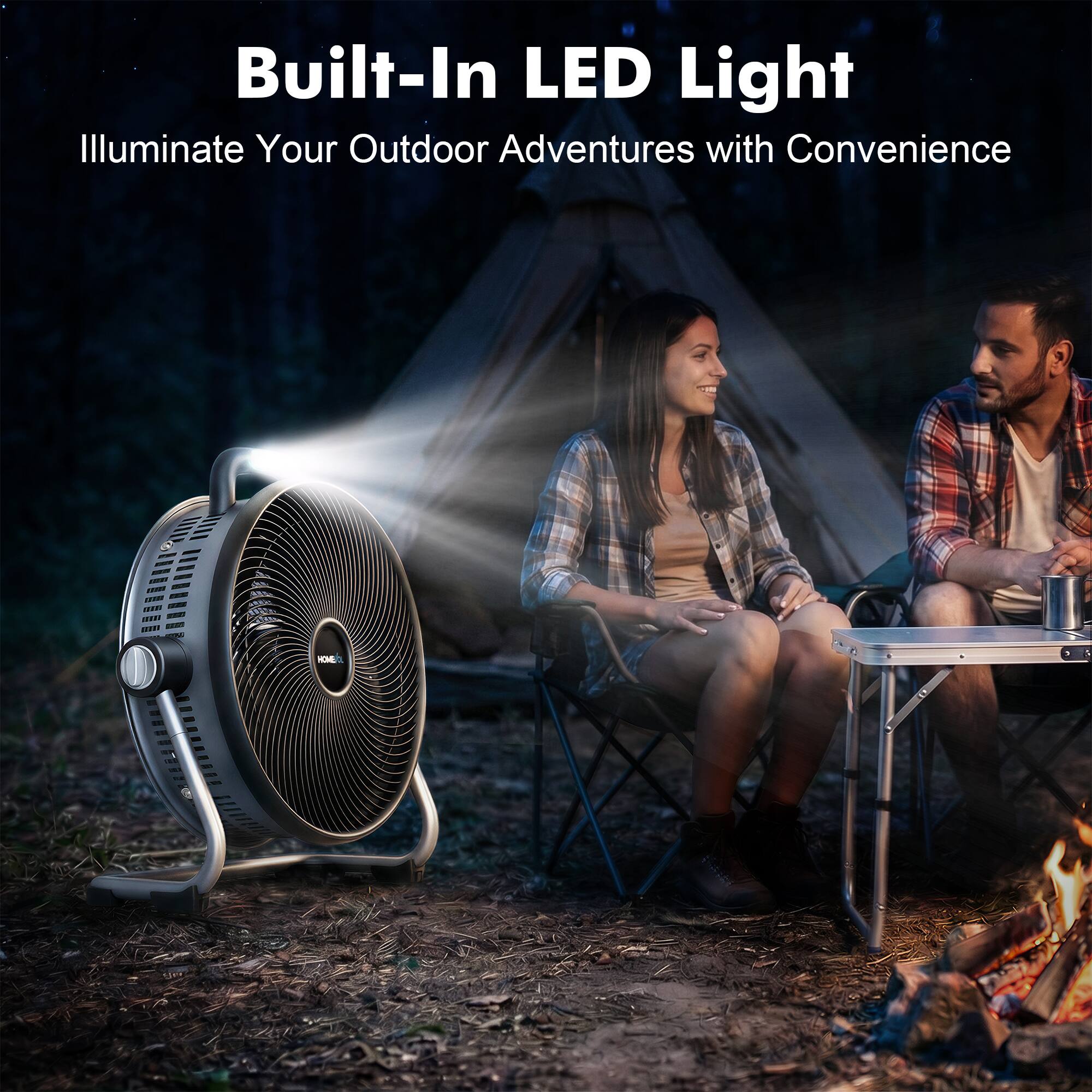 Built-In LED Light  
Illuminate Your Outdoor Adventures with Convenience