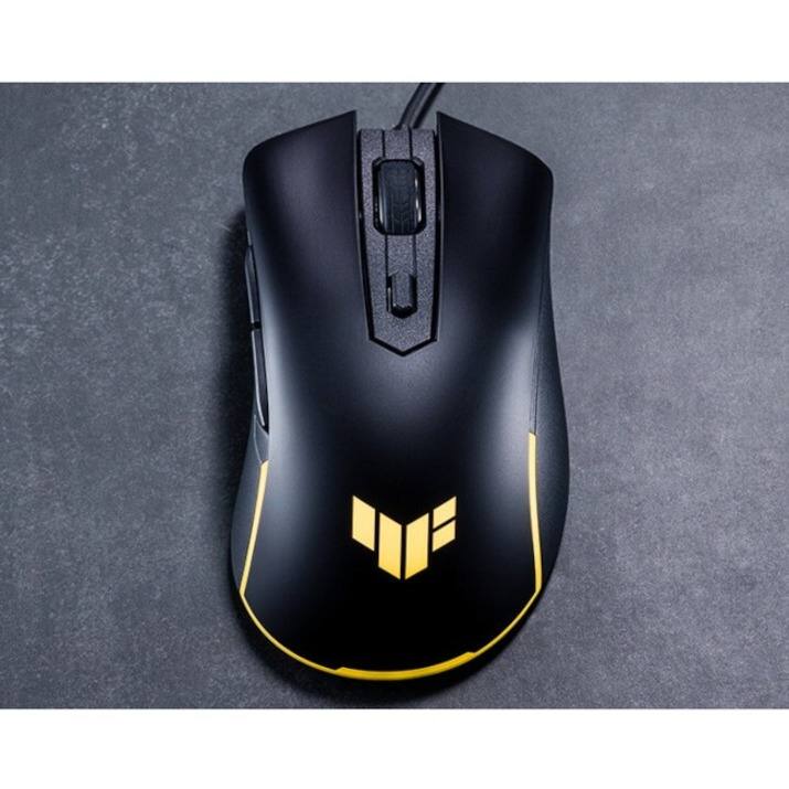 Alt View 3. ASUS - TUF GAMING M3 Gen II Gaming Mouse - Optical - Cable - Black - USB 2.0 Type A - 8000 dpi - 6 Programmable Button(s) - Rig - Black.