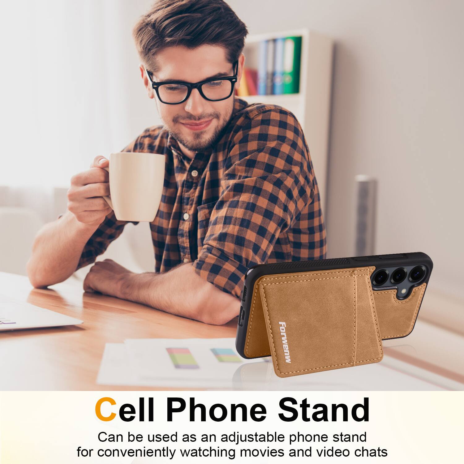 I Forwenw Cell Phone Stand Can be used as an adjustable phone stand for conveniently watching movies and video chats