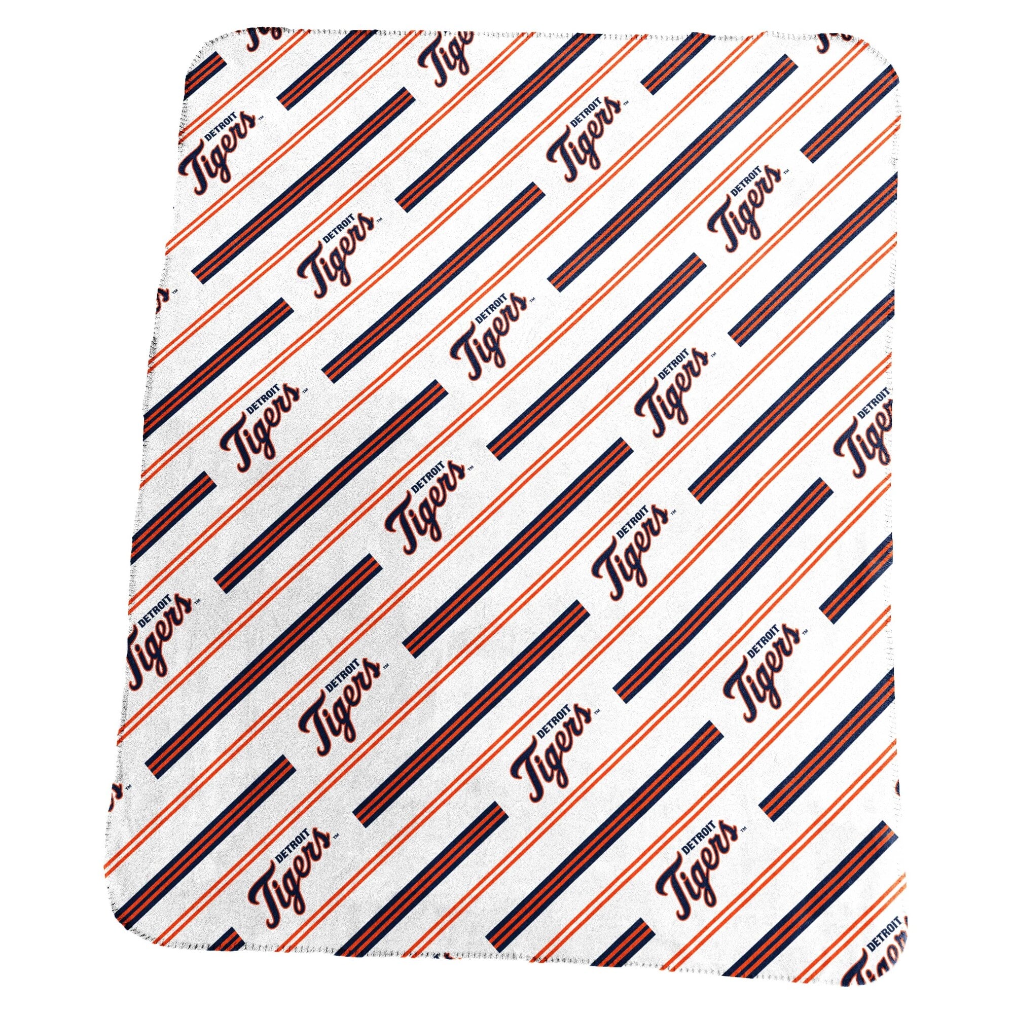 Logo Brands - Detroit Tigers 50" x 60" Classic Vertical Stripe Fleece Throw Blanket - Multicolor