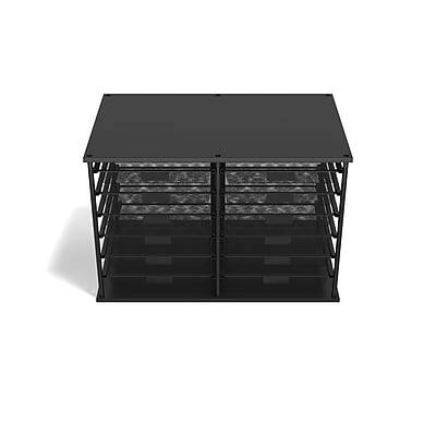 Front. TRU RED - TRU RED™ 12-Compartment Metal Mesh File Organizer, Matte Black (TR57535) - Matte Black.