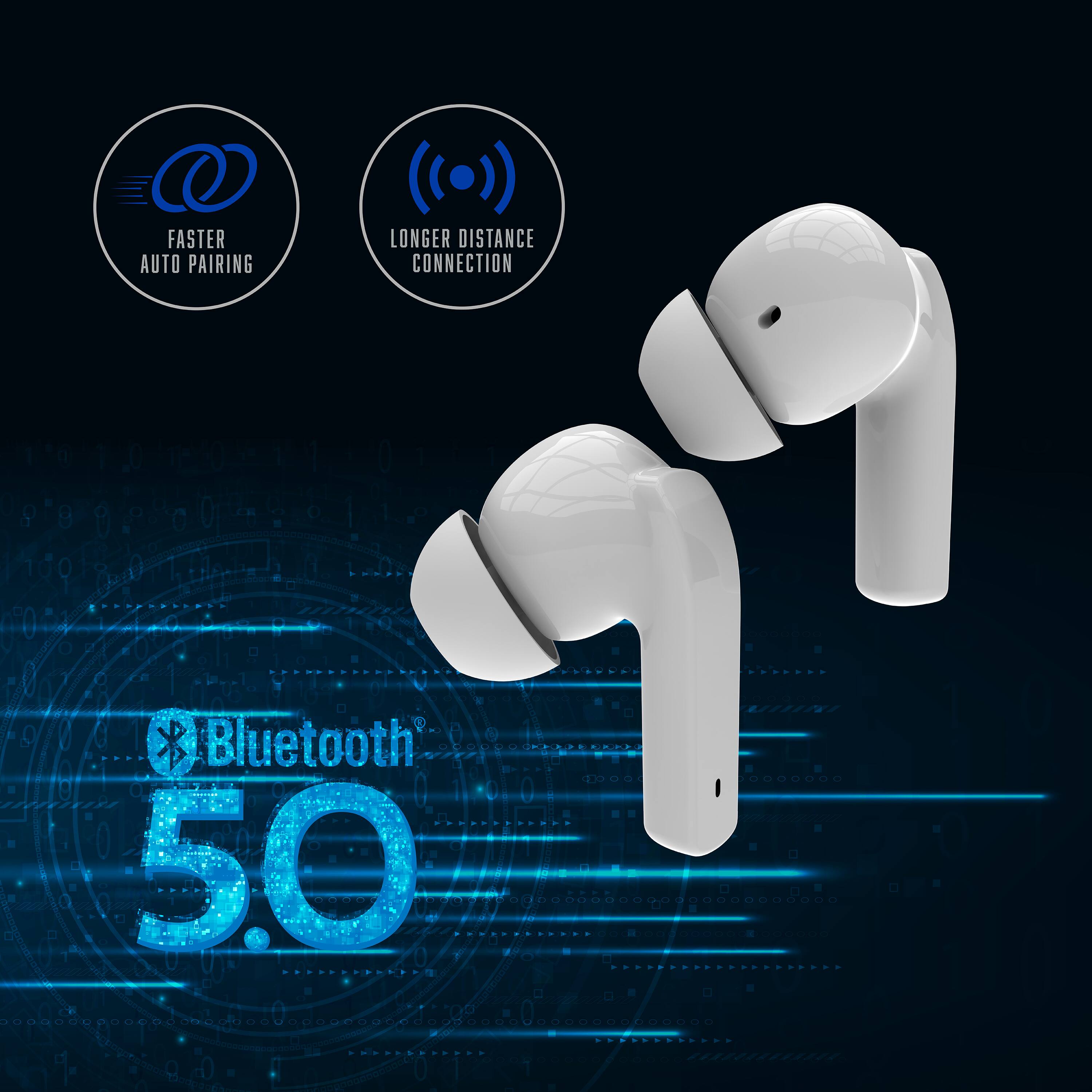 FASTER AUTO PAIRING  
LONGER DISTANCE CONNECTION  
Bluetooth 5.0