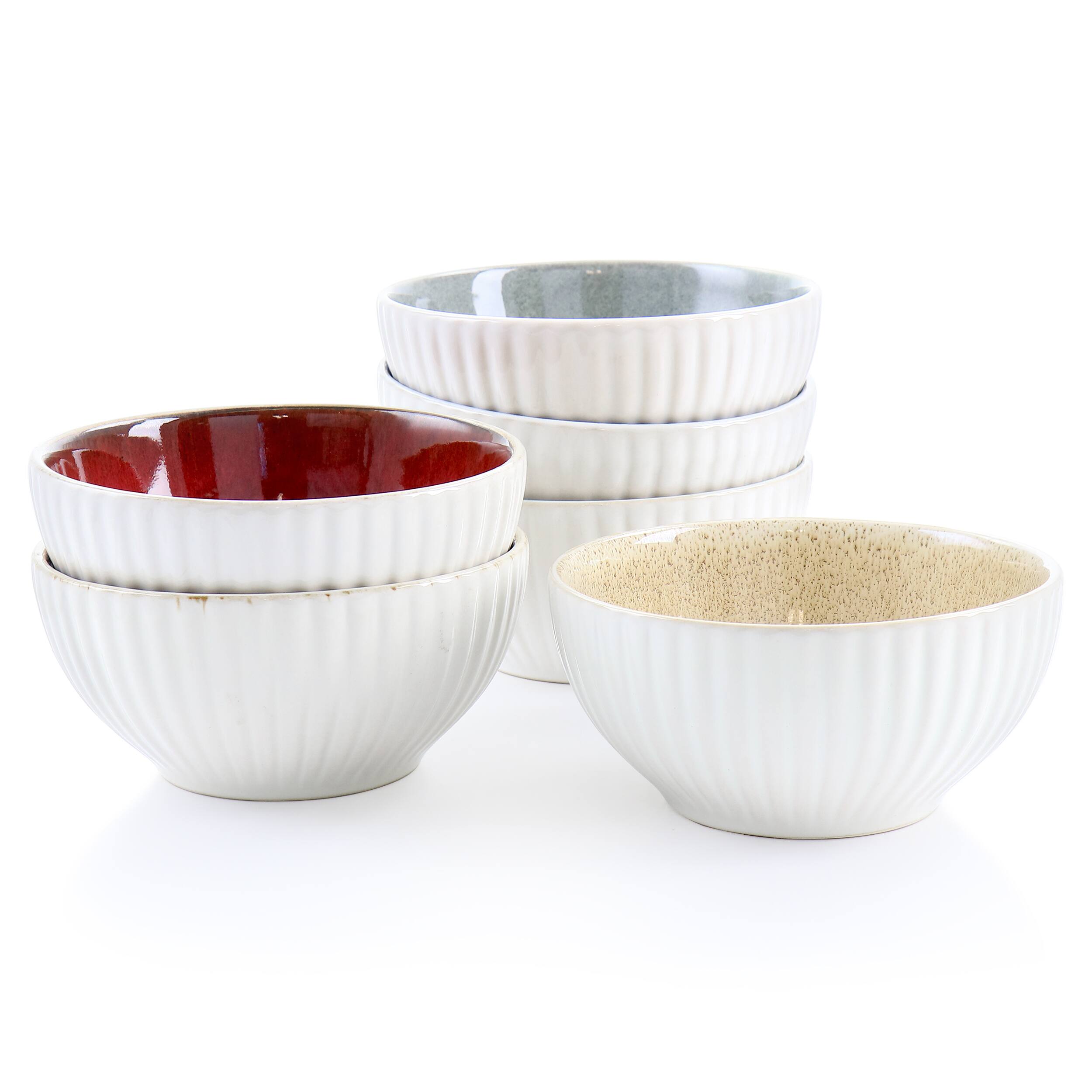 Alt View 8. Gibson - Laurie Gates Sierra 6 Piece 6.3 Inch Stoneware Bowl Set in Assorted Colors - Assorted.