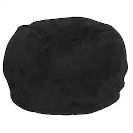 Emma + Oliver - Small Bean Bag Chair for Kids and Teens - Black Furry