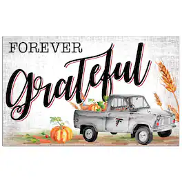 Fan Creations - Atlanta Falcons 11" x 19" Forever Grateful Sign - White