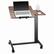 Front. VEVOR - Overbed Table, Mobile Bed Side Table with Flip Desktop and 4 Wheels, Height & Angle Adjustable Rolling Laptop Desk - Wood, black.