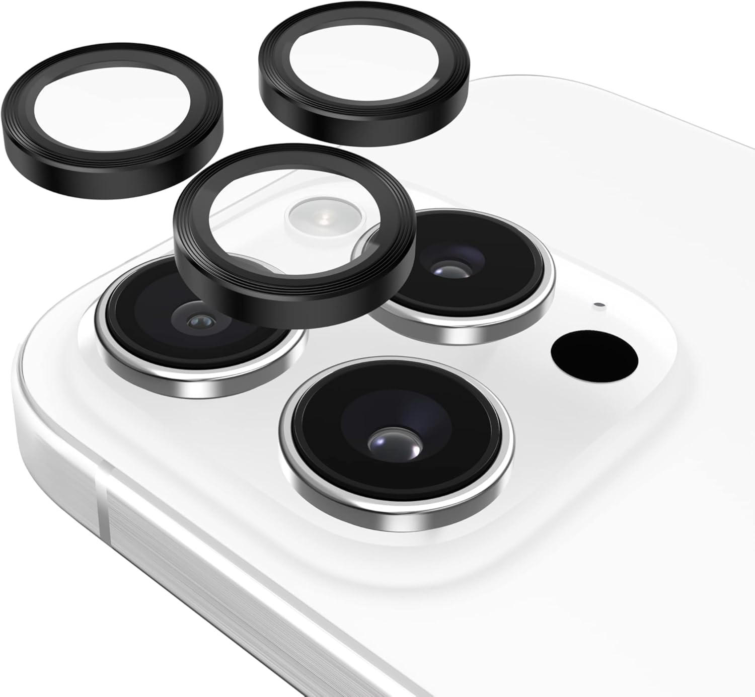 Back. Case-Mate - Case-mate Camera Lens Protector for Apple iPhone 16 Pro / 16 Pro Max 20224| Picture Perfect Ultra High Clarity Glass - Black.