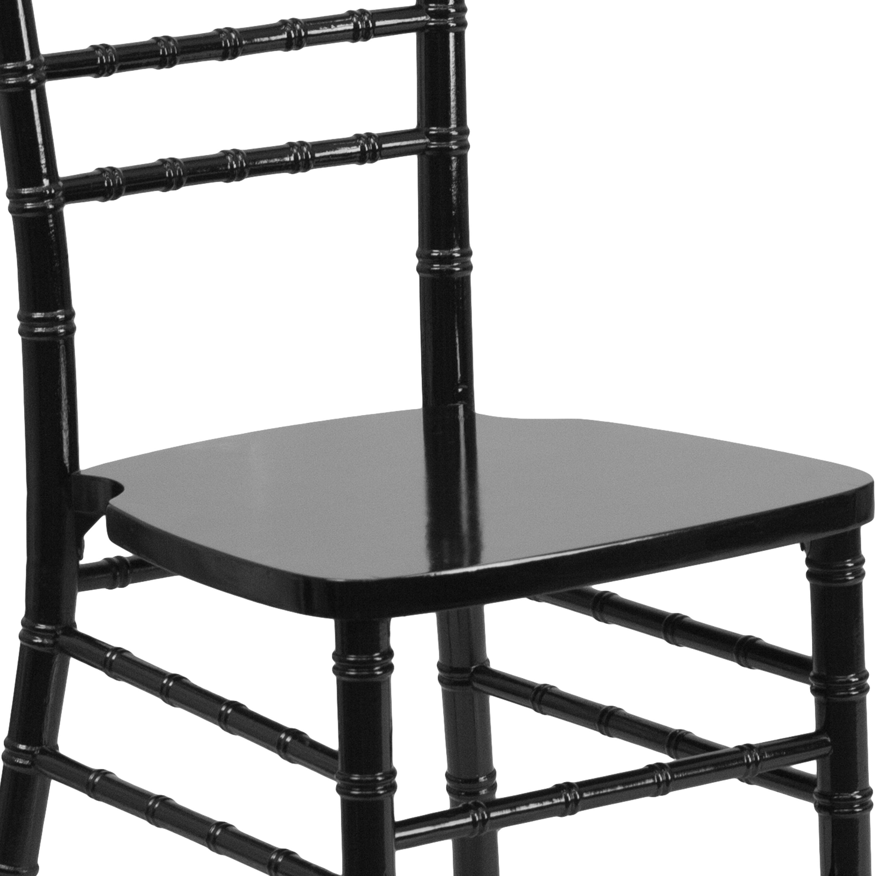 Alt View 9. Emma + Oliver - Wedding & Event Wood Chiavari Dining Chair - Black.