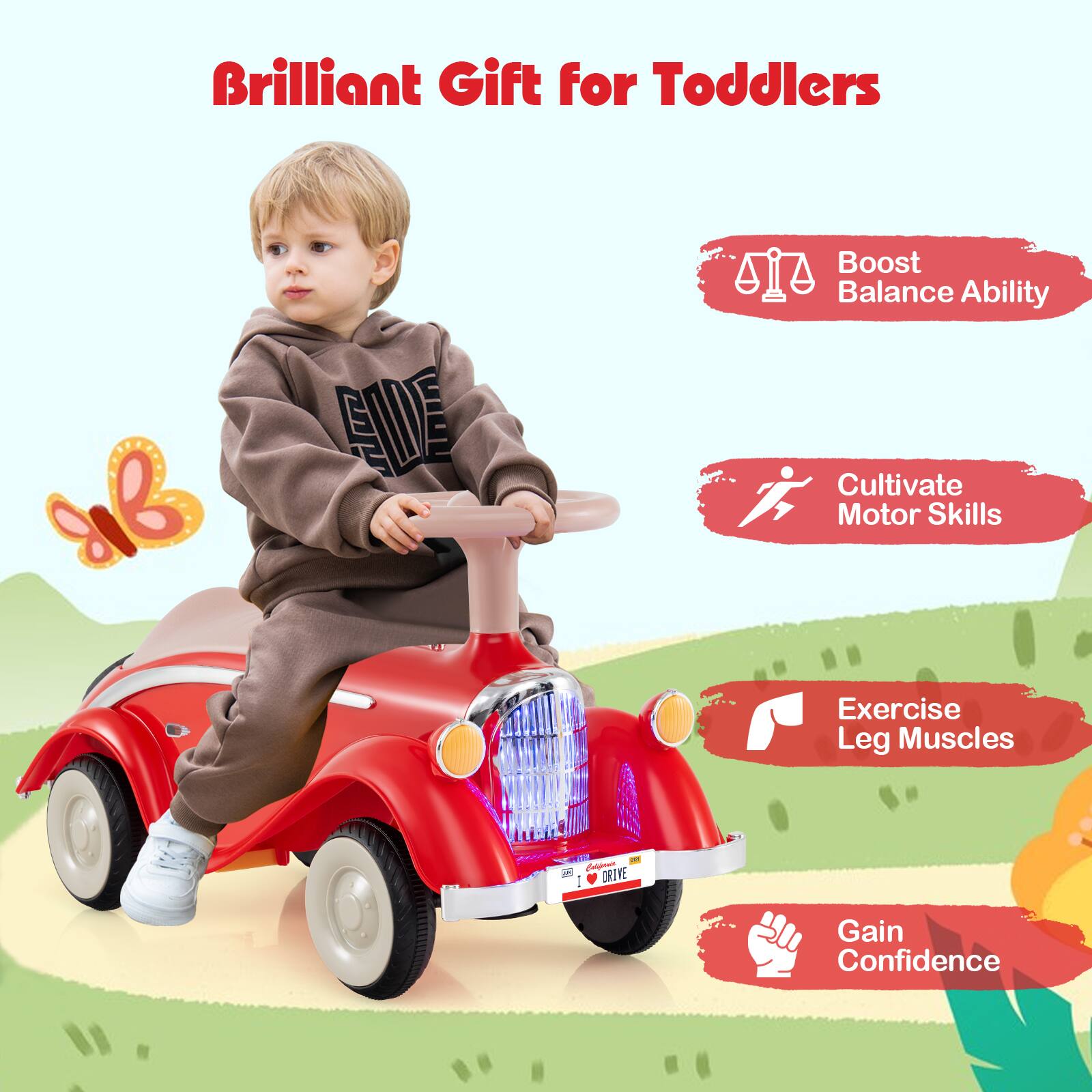 Brilliant Gift for Toddlers

- Boost Balance Ability
- Cultivate Motor Skills
- Exercise Leg Muscles
- Gain Confidence