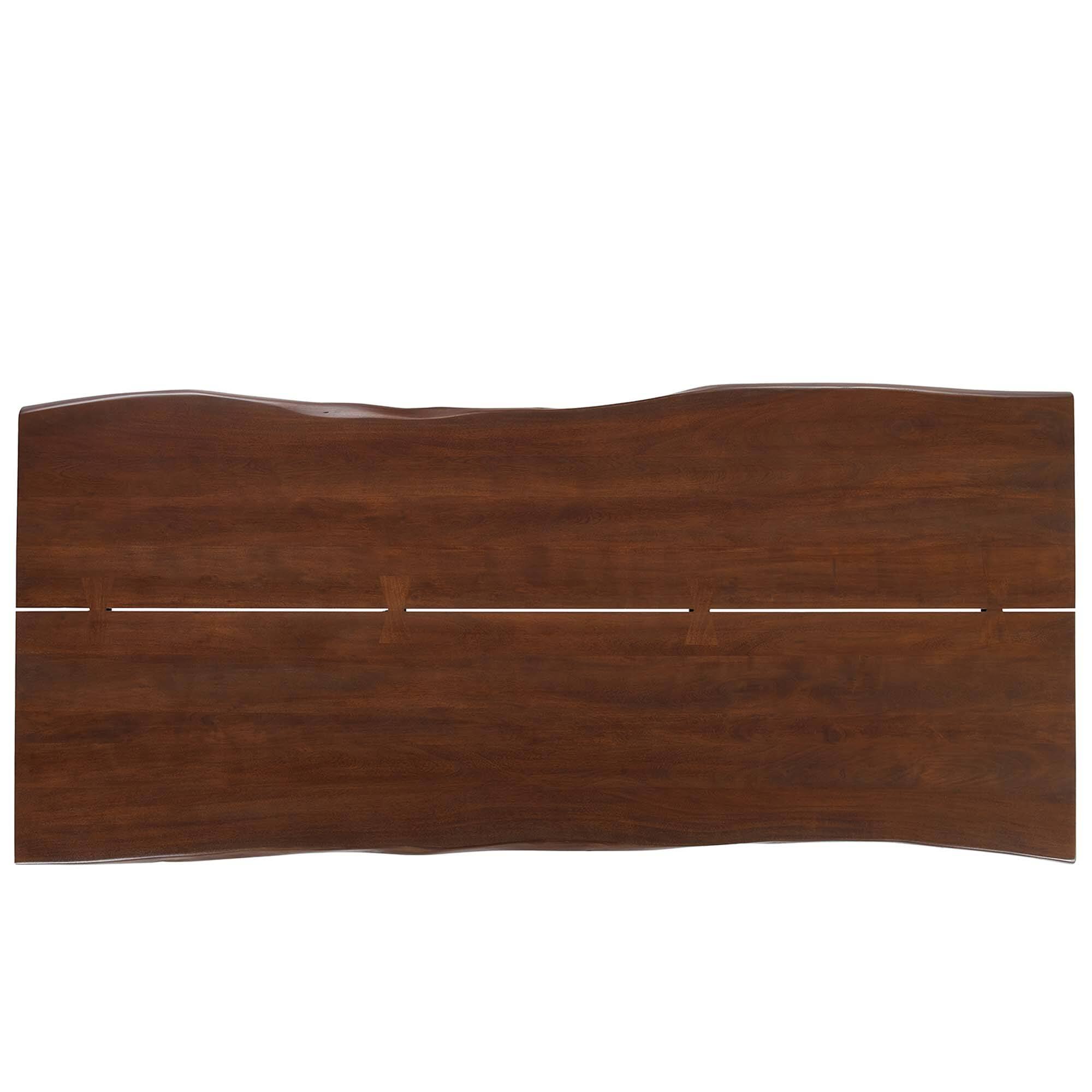 Alt View 5. Modway - Viggo 96" Live Edge Acacia Wood Acacia Wood Dining Table by Modway - Black Walnut.