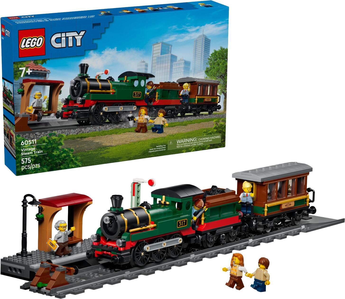 City Vintage Steam Train Building Toy 60511