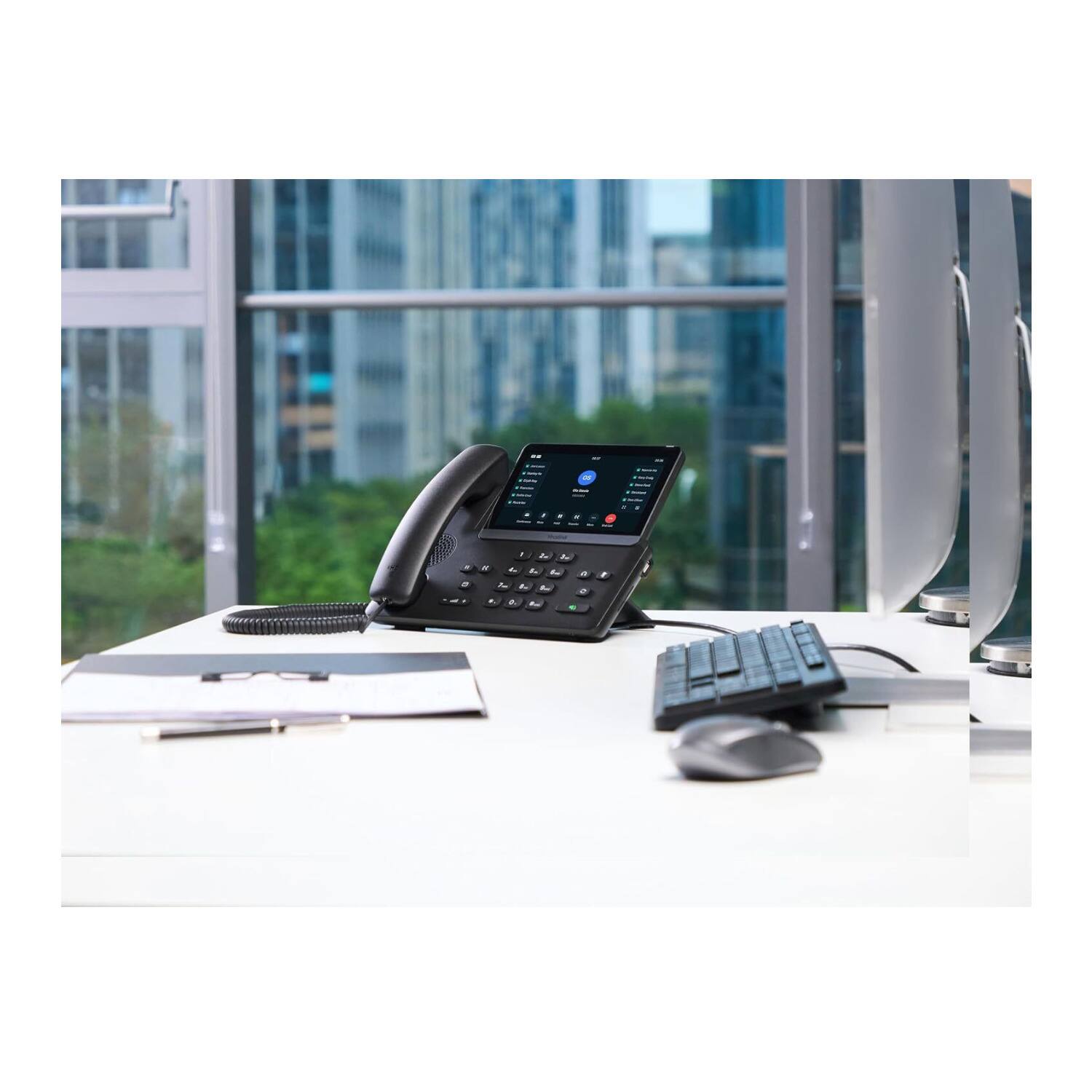 Back. Yealink - Yealink SIP-T87W Wi-Fi SIP IP Desk Phone with Bluetooth (Without Power Adapter) - Black.