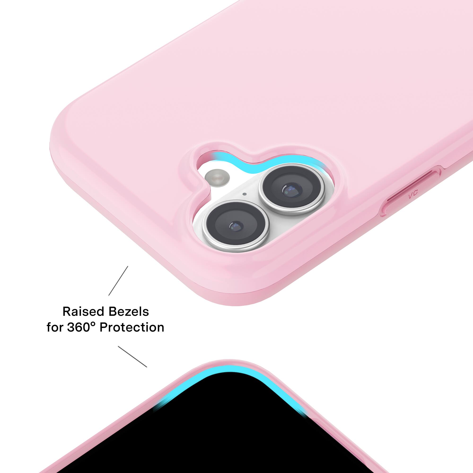 Raised Bezels for 360° Protection