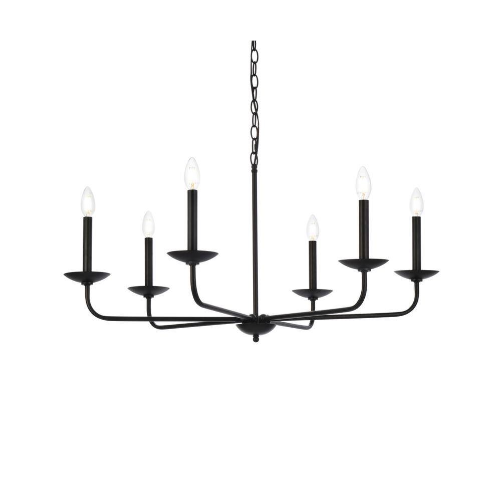 Alt View 4. Living District - Cohen 36 inch pendant in black - Black.