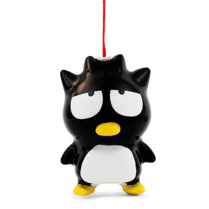 Front. Surreal Entertainment - Sanrio Badtz-Maru 4-Inch Shatterproof Decoupage Ornament - Black.