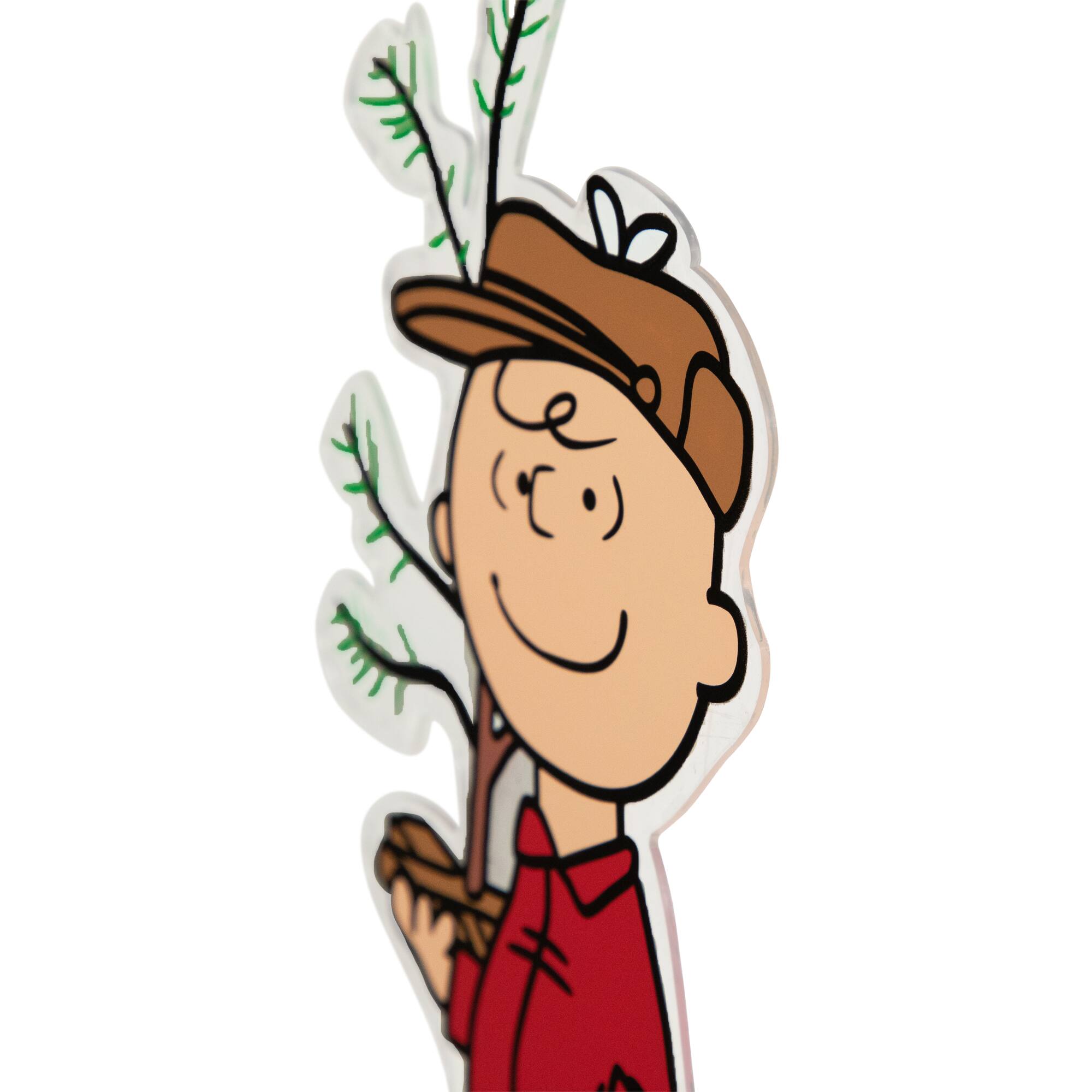 Alt View 3. Northlight - Peanuts Charlie Brown with Iconic Tree Double Sided Christmas Window Cling Decoration - Red.