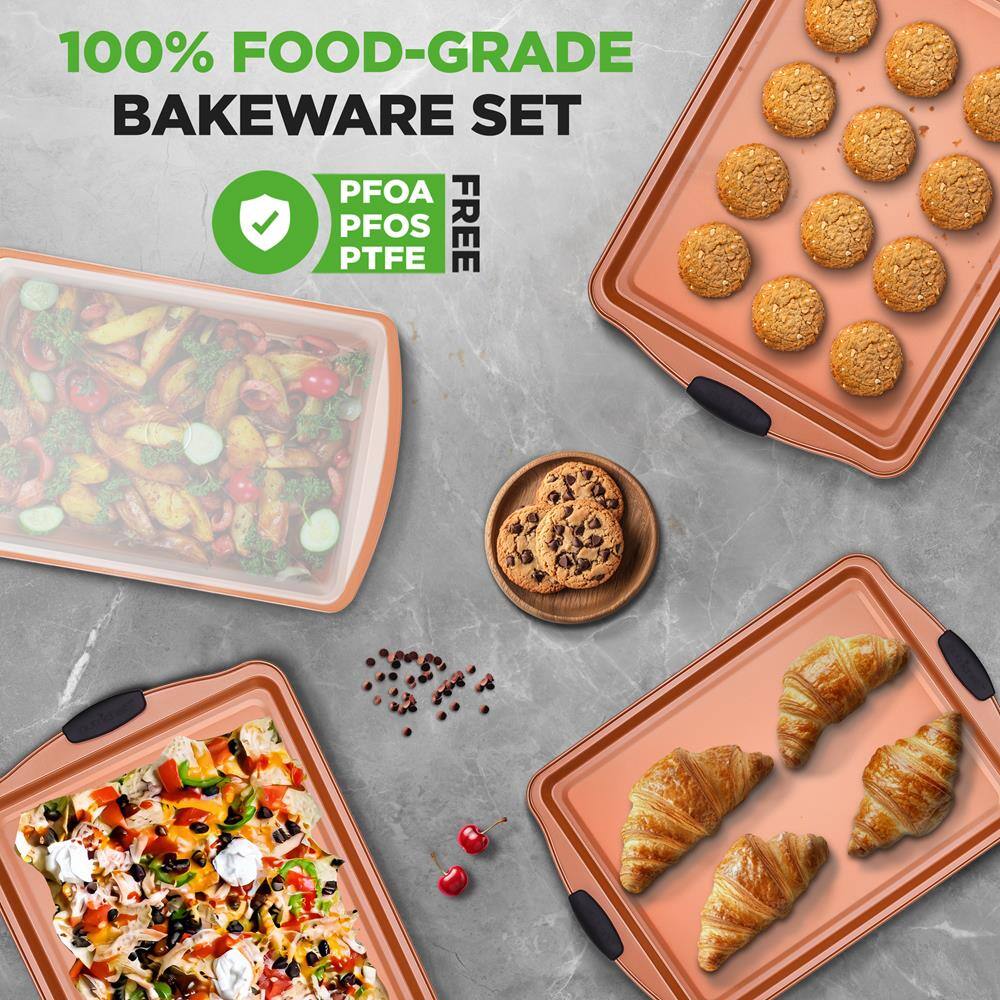 100% FOOD-GRADE BAKEWARE SET

PFOA PFOS PTFE FREE