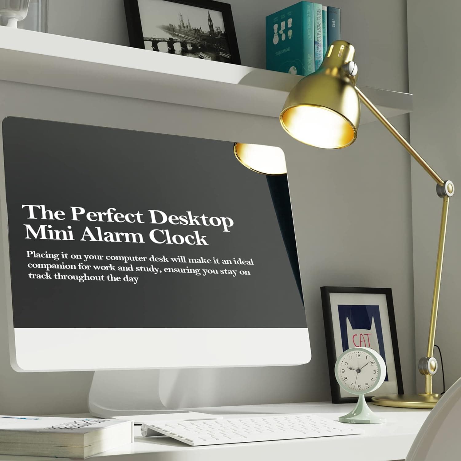 The Perfect Desktop Mini Alarm Clock  
Placing it on your computer desk will make it an ideal companion for work and study, ensuring you stay on track throughout the day.