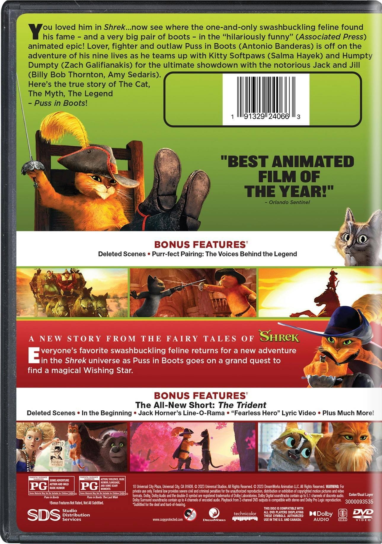 Angle. Puss in Boots: 2-movie Collection (DVD Double Feature) [DVD].