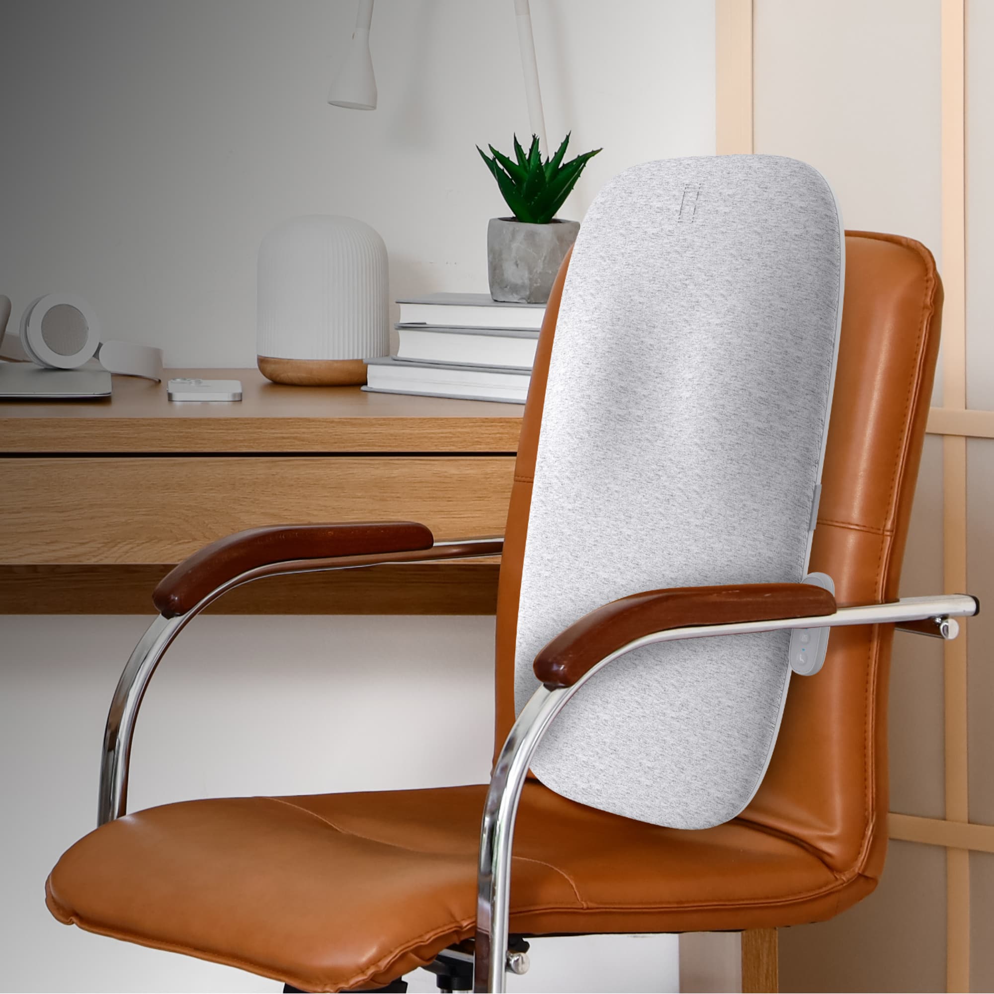 Alt View 12. Homedics - Slim Profile Modern Massage Cushion with Heat - Gray.