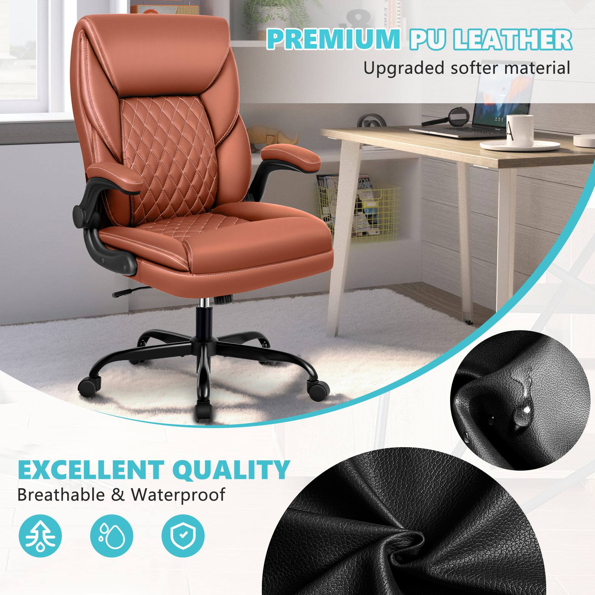 PREMIUM PU LEATHER  
Upgraded softer material  

EXCELLENT QUALITY  
Breathable & Waterproof