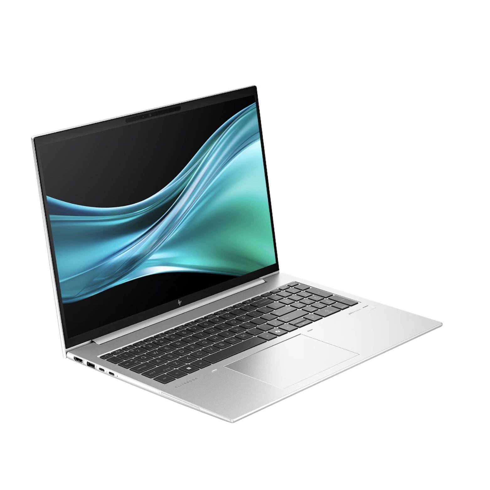 Left. HP - HP EliteBook Laptop 16.0 WUXGA Display (Intel Ultra 7 165U , 16GB DDR5, 1TB PCIe SSD, Intel Graphics, Win 11 Pro) - Silver.