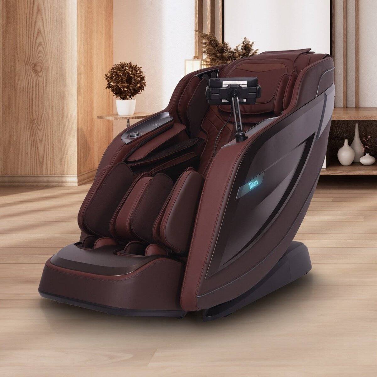 Alt View 1. Osaki - Titan - 8500 Max 4D Zero Gravity Massage Chair With Dual Rail System - Brown.