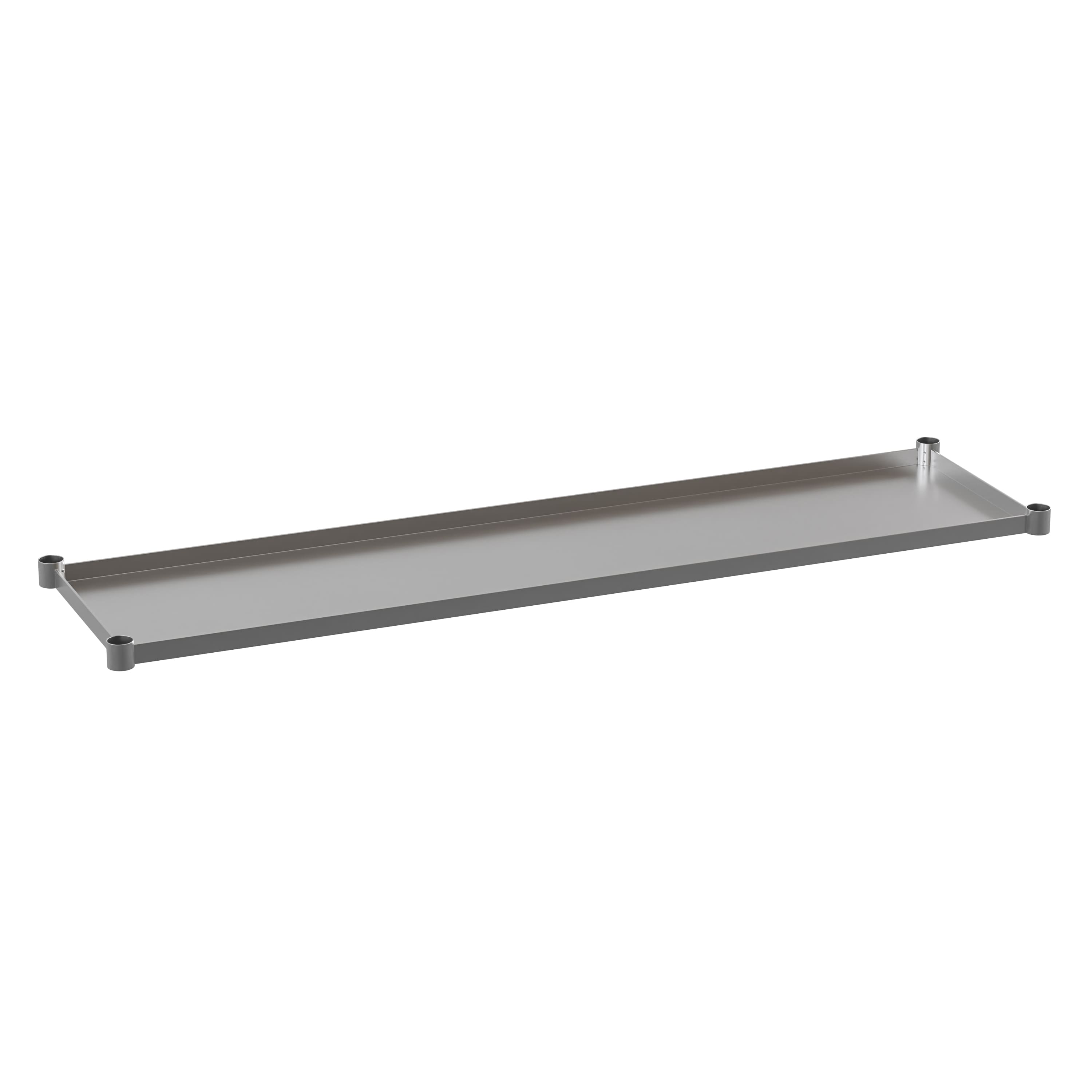 Emma + Oliver - Under Shelf for Kitchen Prep and Work Tables - Adjustable Galvanized Lower Shelf for Tables - Stainless Steel