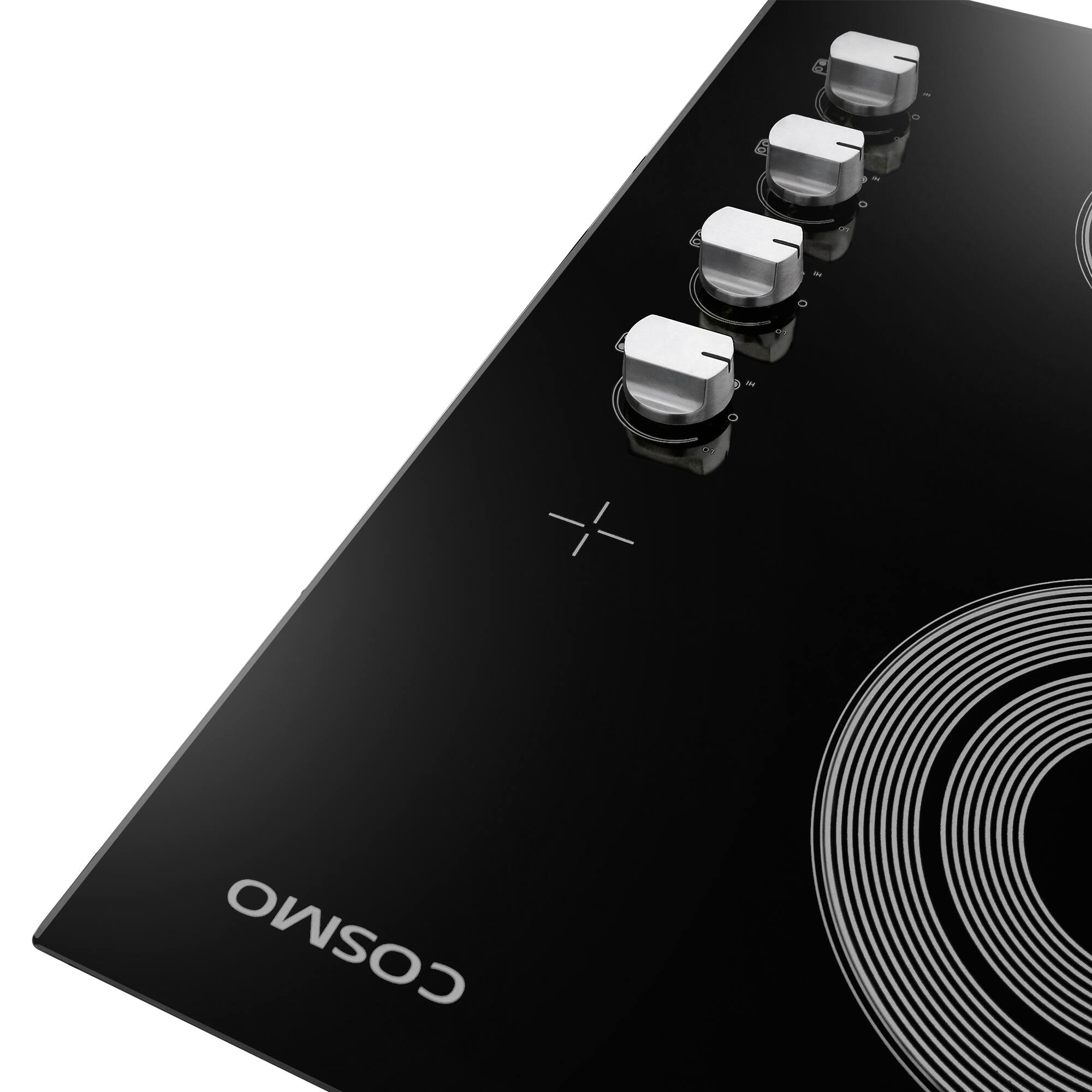 Alt View 5. COSMO - COS-304ECC 30 in. Electric Ceramic Glass Cooktop with 4 Burners, Dual Zone Elements, Control Knobs - Black.