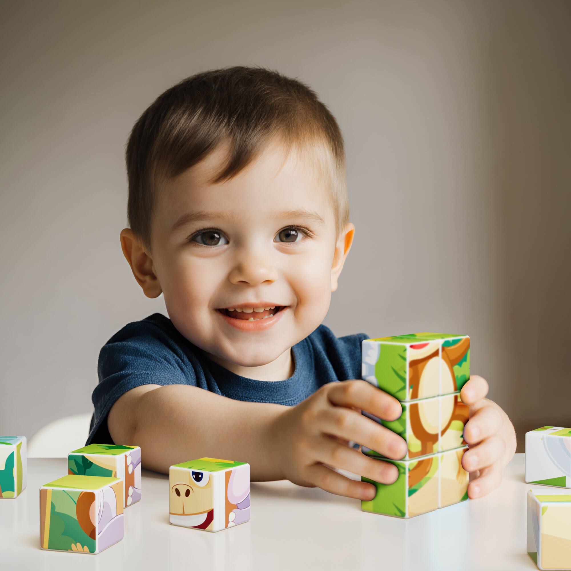 Alt View 9. Contixo - Contixo ST10 Magnetic Jungle Animal Puzzle Blocks – 25-Piece STEM Learning Toy, 6-in-1 Puzzles for Kids Ages 3+.