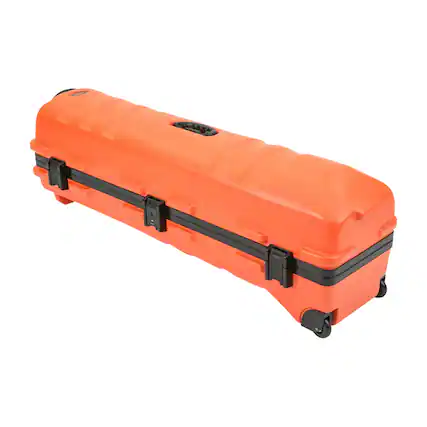 Front. SKB - SKB Cases ATA Staff Pro XL Hard Plastic Storage Cart Golf Travel Case, Orange - Orange.